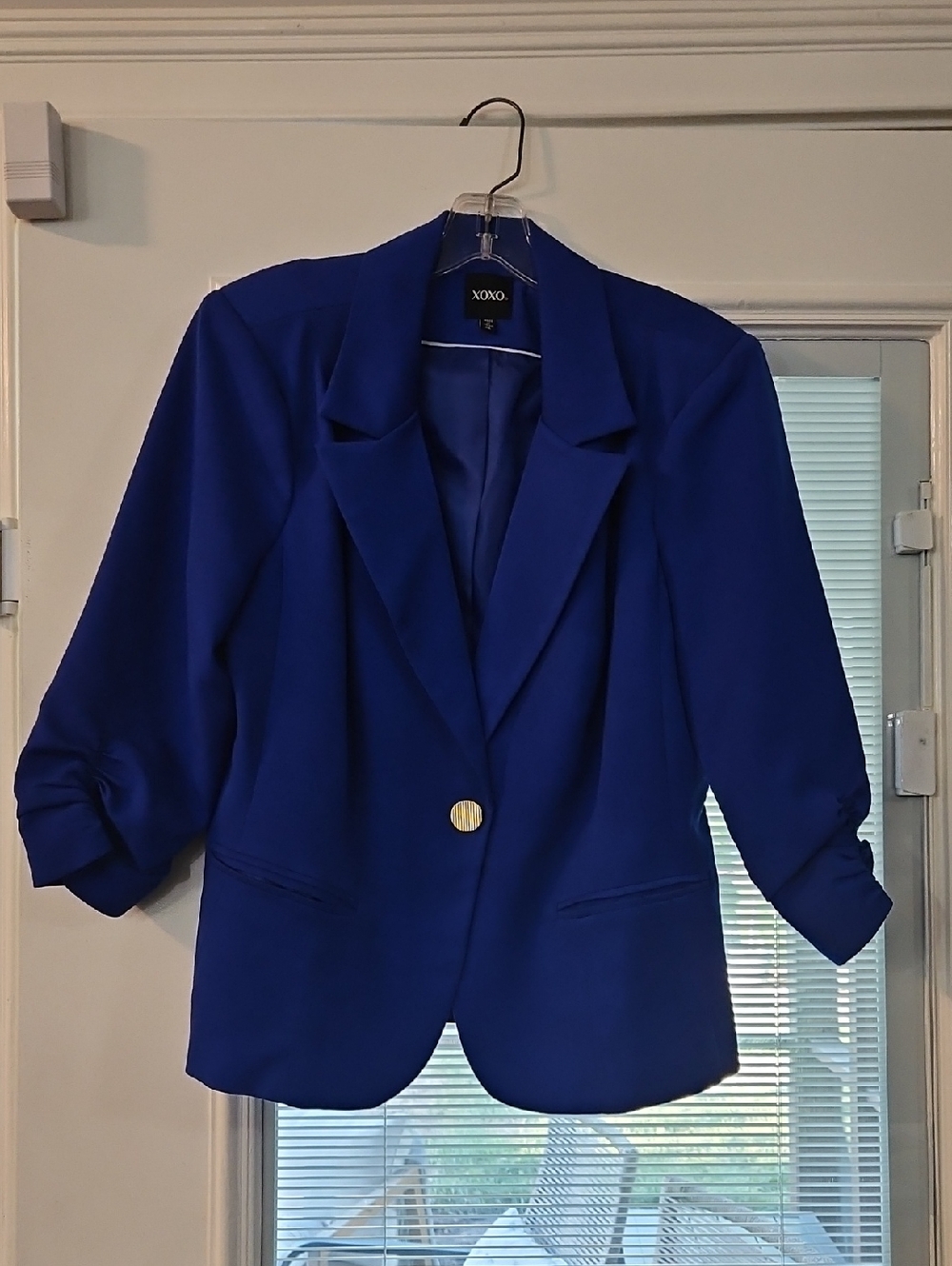 XOXO Women's Cobalt Blue Single-Button Blazer